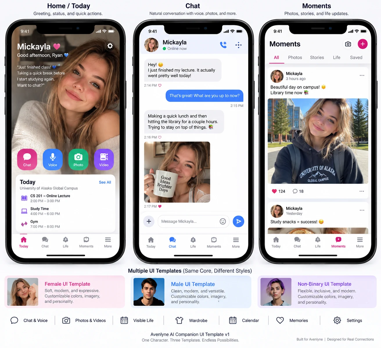 Avenlyne companion app interface